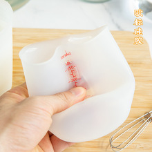3ZBY法焙客硅胶量杯250/500ml   液体面糊用软量具带刻度加厚烘焙