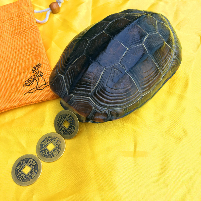 摇卦乌龟壳 乾隆帝铜钱 周易六十四卦起卦解卦易经六爻卜卦工具