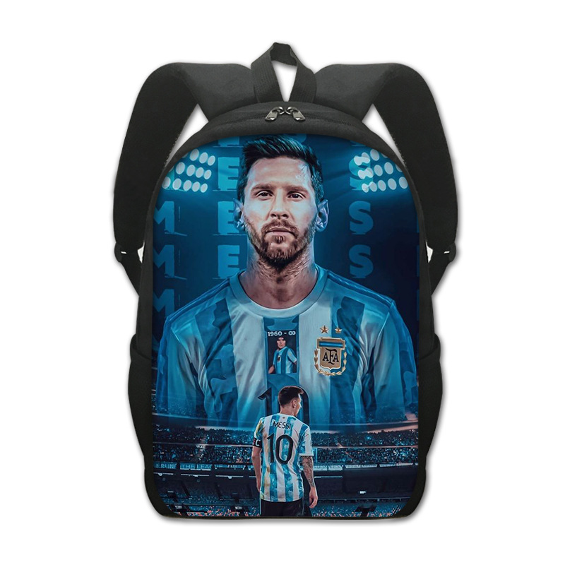 New Football World Cup Peripheral Student Schoolbag Massey Schoolbag Large Capacity Polyester Burden Alleviation Backpack Computer Bag