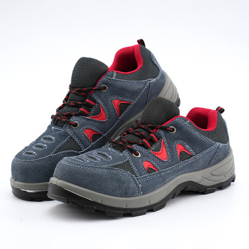 现货批发劳保鞋 防滑耐磨反绒牛皮安全鞋钢包头防砸防刺穿防护鞋