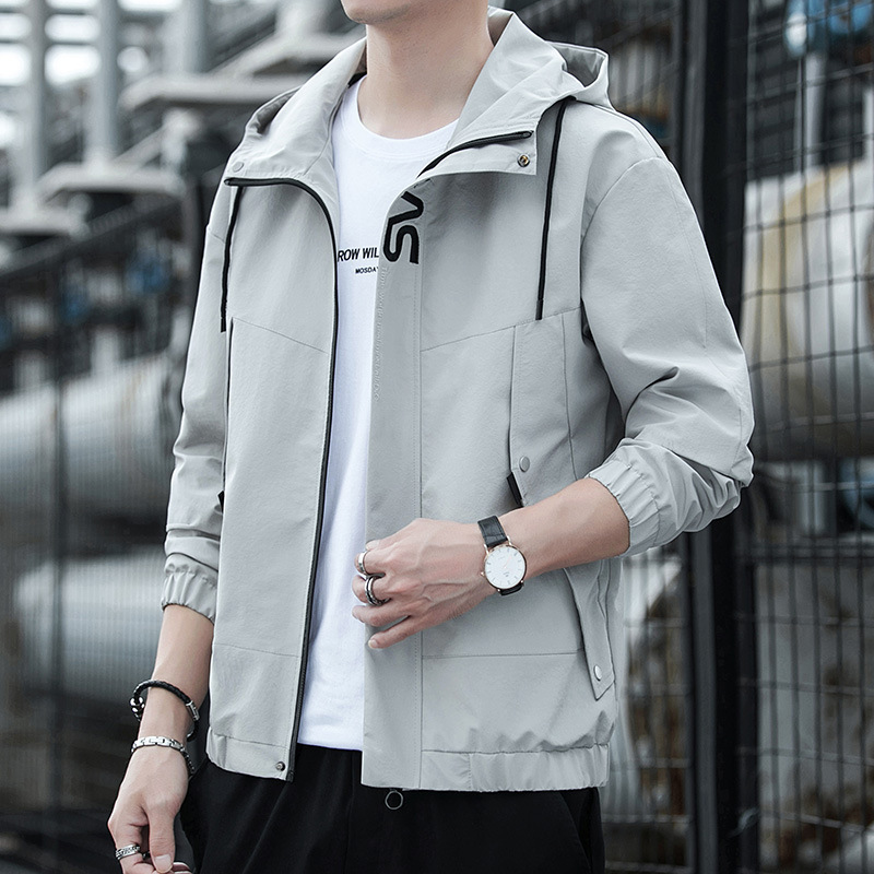 Men's Coat Spring and Autumn Leisure Winter Clothing Jacket 2023 Spring New Work Clothes Clothes Trend Men's Erect-Collar Jacket