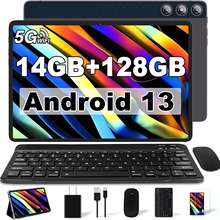 跨境英文版Tablet 10.1 Inch 2 in 1 Android 13 Tablets 14+128G