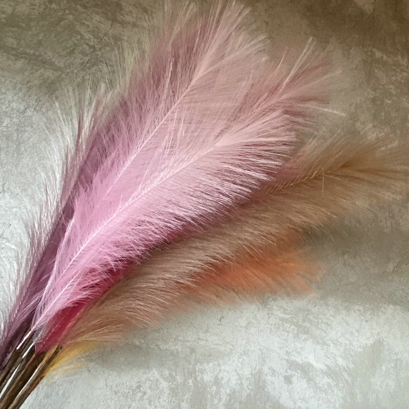 Medium 7-Fork Feather Phoenix Tail 2021 New Wedding Wadding Tagetes Patula Road Lead Decoration Reed Fake Feather