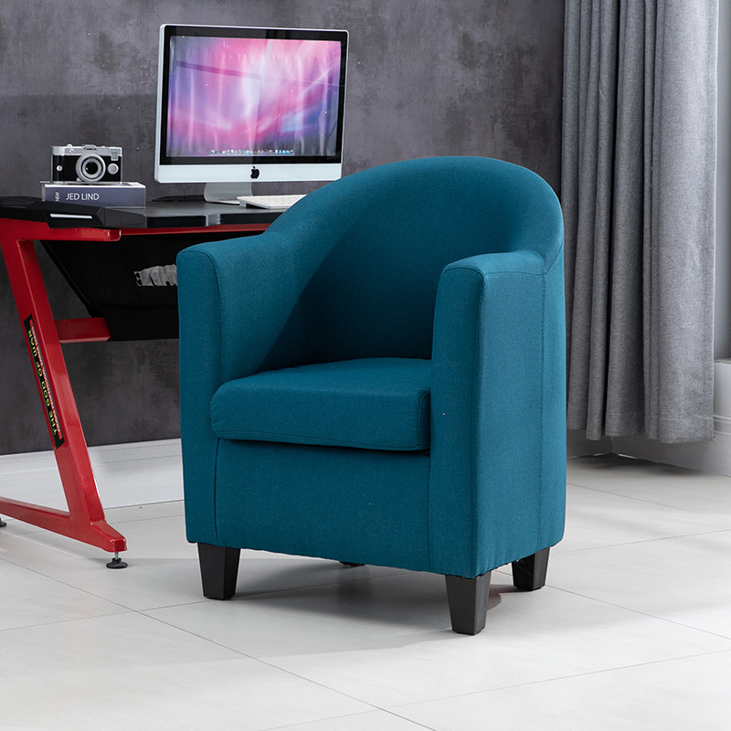 皮质高背单人网吧咖啡厅电竞电脑沙发家用布艺休闲卡座游戏沙发椅