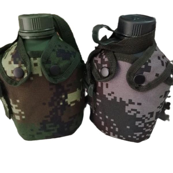 批发户外米彩水壶10水壶军训铝制水壶战术行军水壶野外军铝水壶