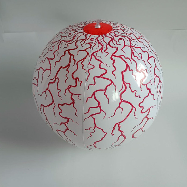 pvc充气发光闪光柚子球 pvc充气节日装饰玩具球 厂家定制