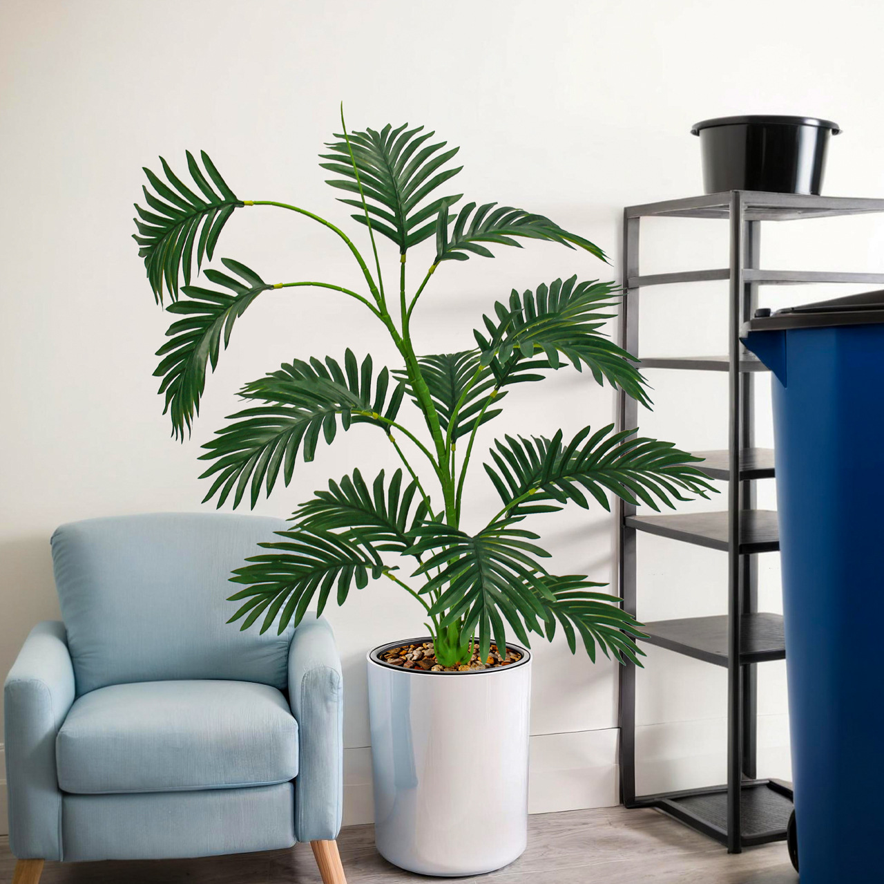 仿真绿植歪脖子散尾葵户外商业园林创意造型室内地板装饰人造植物