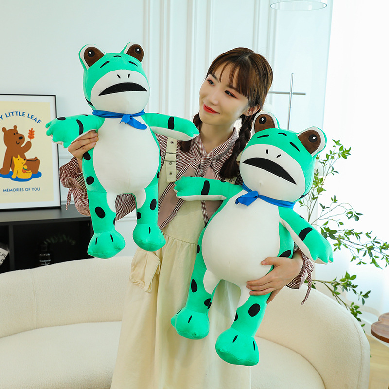 Tiktok Same Style Internet Celebrity Selling Baby Frog Doll Plush Toys Cartoon Frog Toad Funny Doll Children's Doll