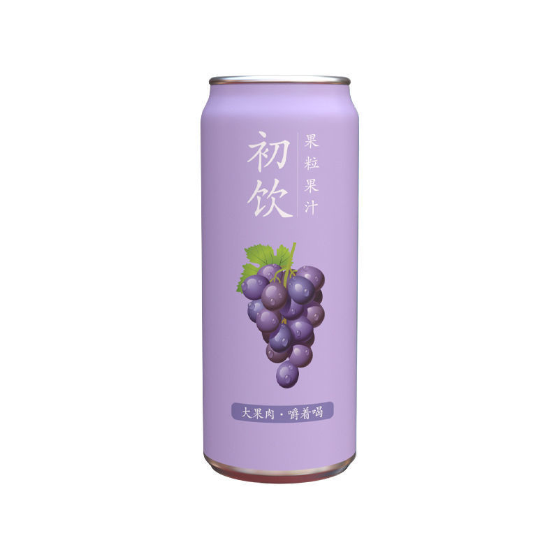 香橙草莓葡萄荔枝复合果粒果汁饮料500g罐装零脂肪食品酒水果蔬汁