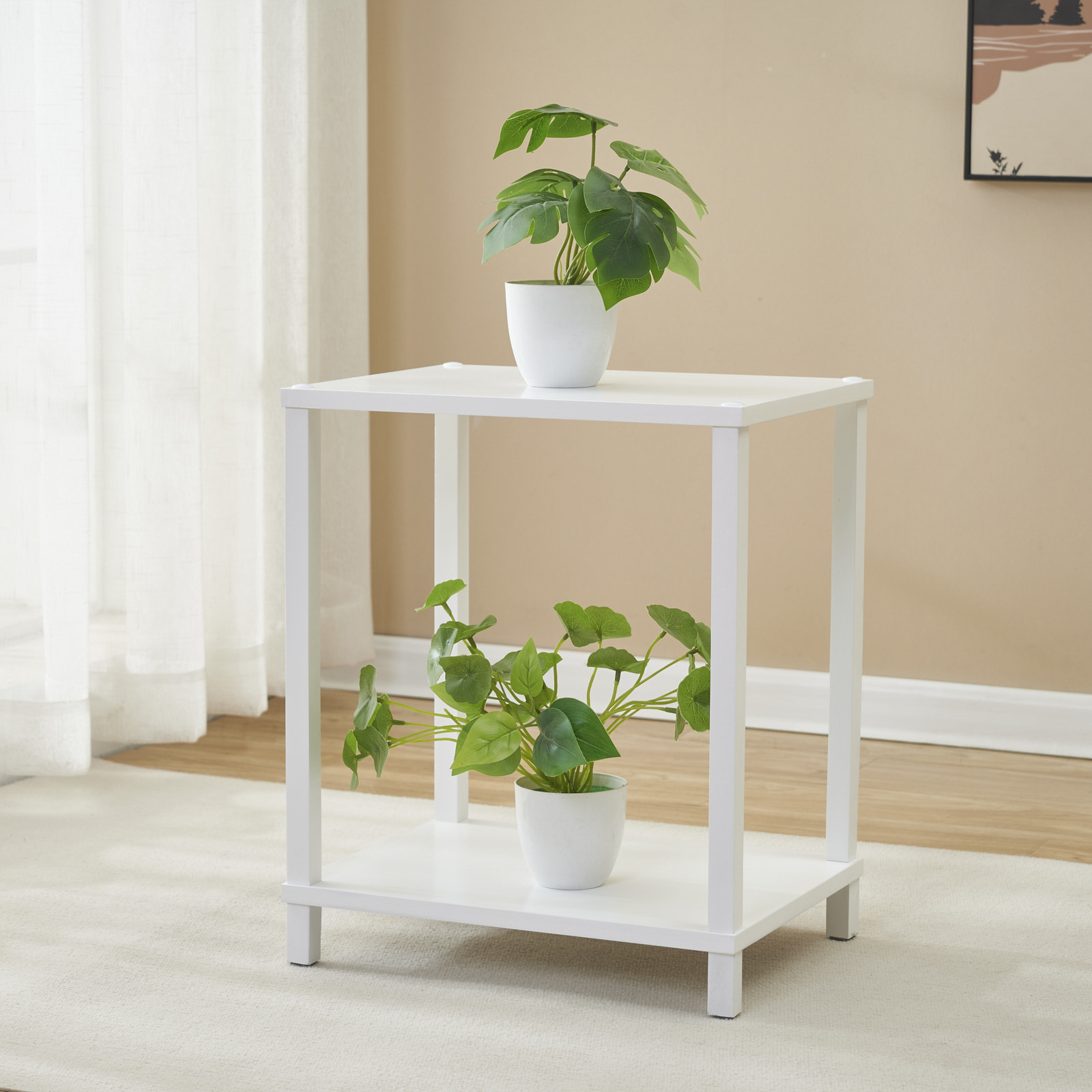 现代简约室内花架客厅阳台盆栽摆放落地多肉置物木架小型两层简易