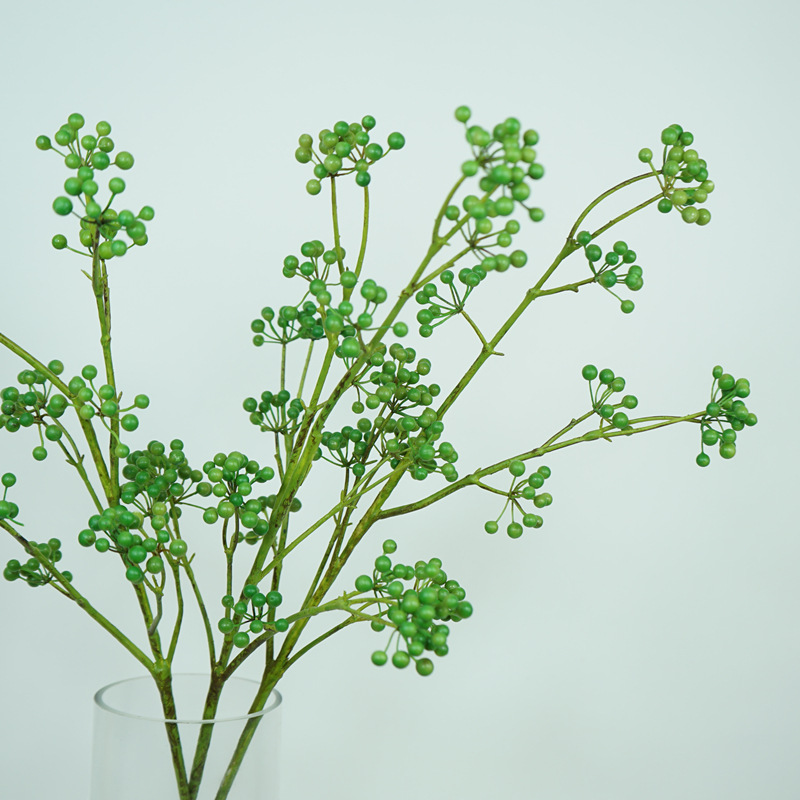 高品质青藤果枝菩提子家居装饰品客厅餐桌样板房装饰插花仿真花艺