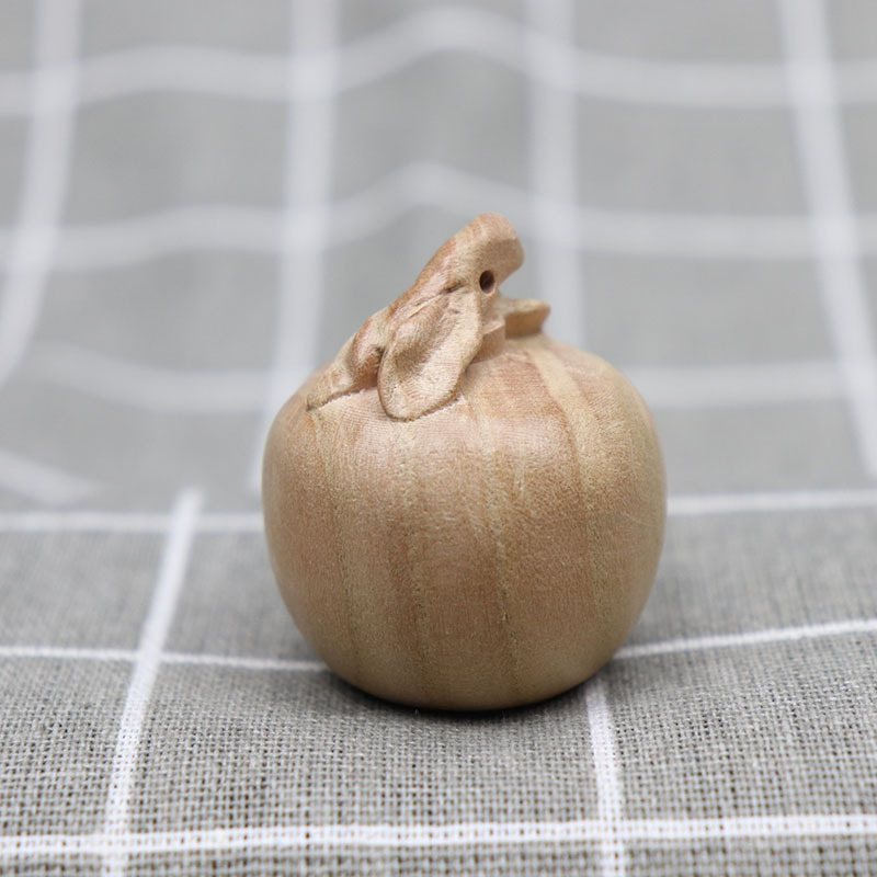 批发定制桃木雕平安果饰品配件 木质苹果diy钥匙扣吊坠配饰礼品