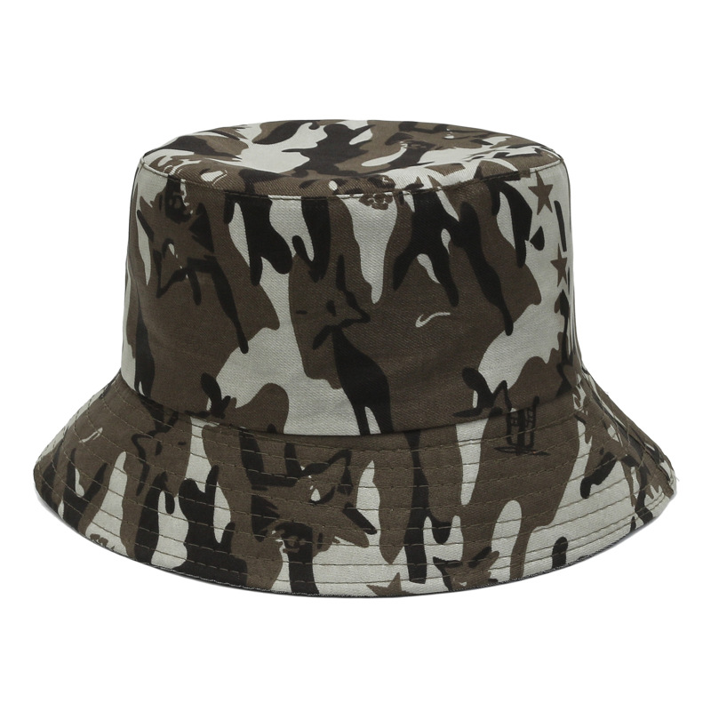 Wearing Rope Bucket Hat Middle-Aged and Elderly Hat Breathable Bucket Hat Summer Sun Hat Korean Fashion Casual Adjustable Camouflage Hat