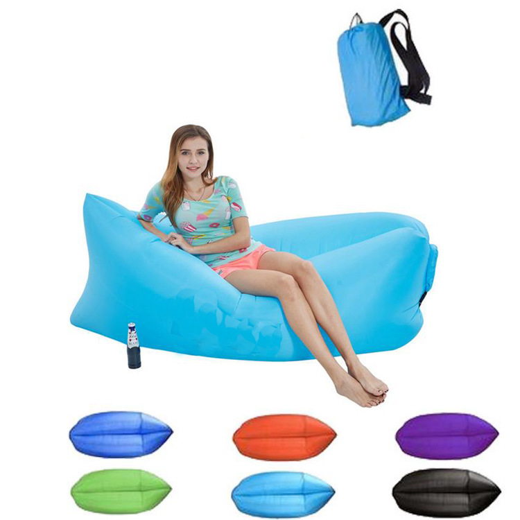 190T Portable Lazy Sofa Inflatable Sofa Water Beach Grass Park Air Bed Sofa