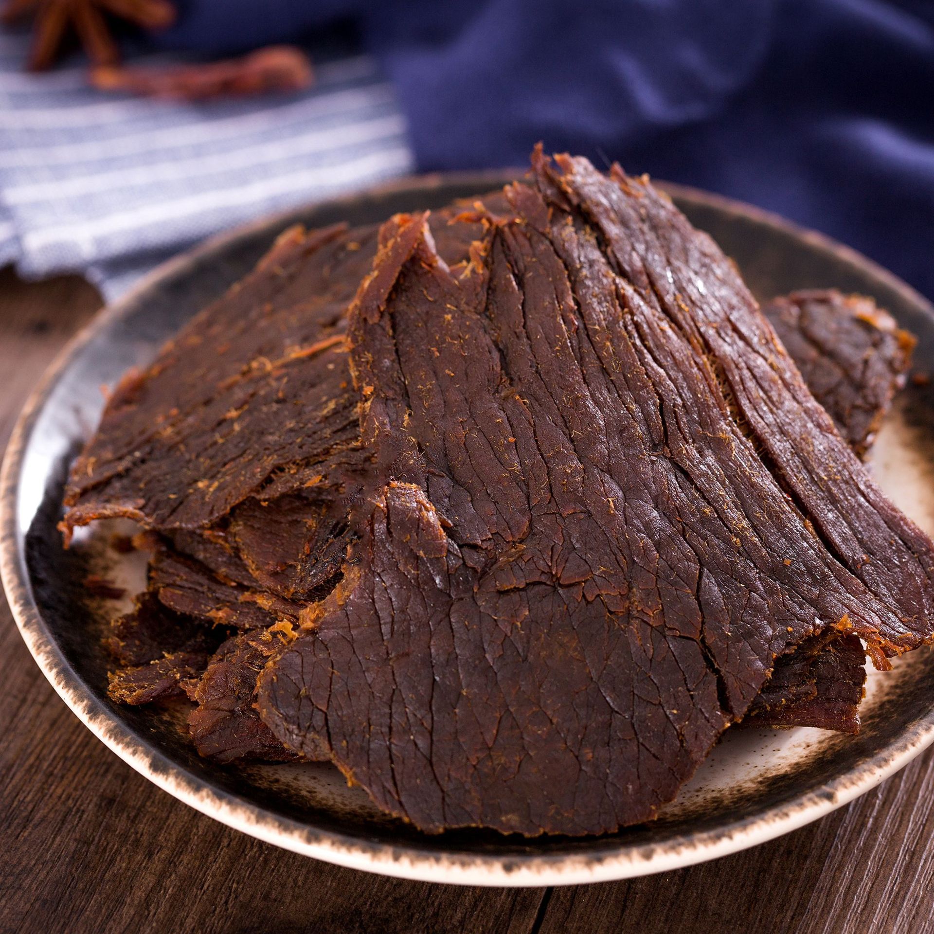 牛肉片湖岭牛肉干手撕风干温州特产休闲零食批发20斤景区康森散装