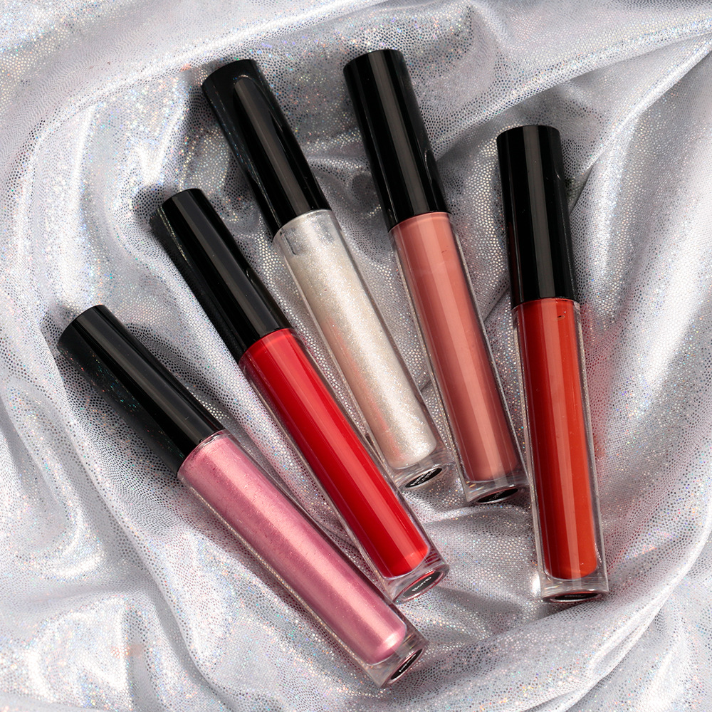 跨境韩国新款丝绒哑光唇釉雾面珠光唇彩无logo防水口红唇釉