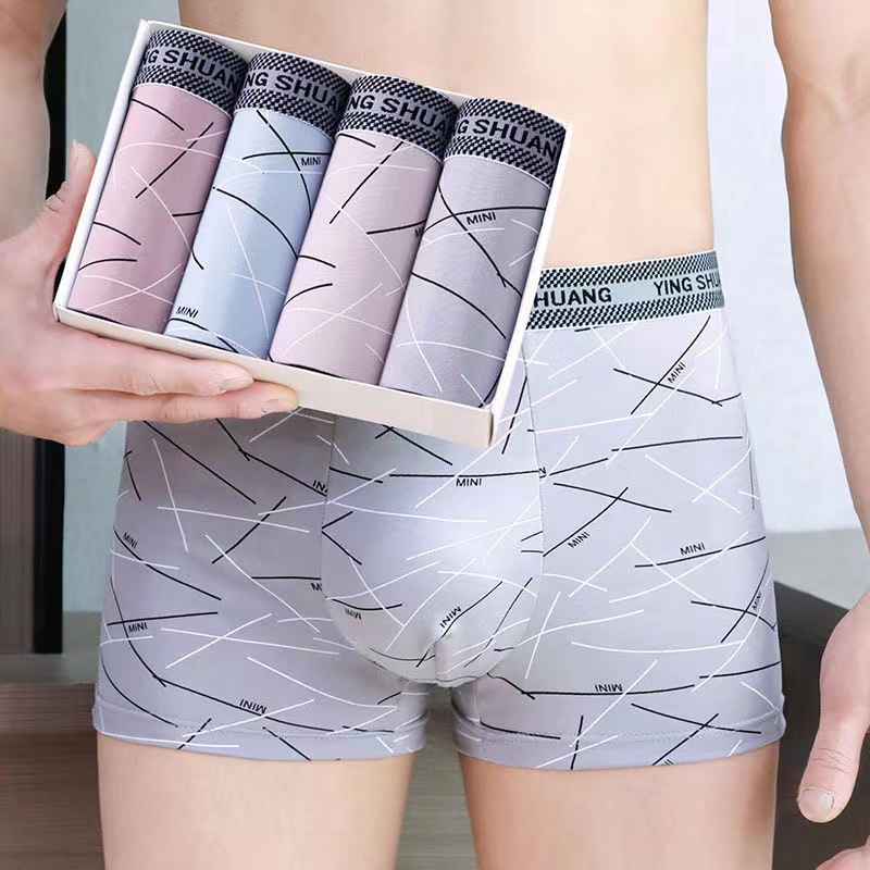 Factory Direct Men‘s Underwear Breathable Soft Skin-Friendly Men‘s Shorts Youth Student Shorts Flat Underwear