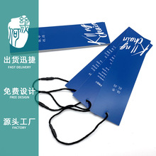 韩版女装吊牌制作森系设计感包包手袋挂牌韩文纸卡内容按需定 制