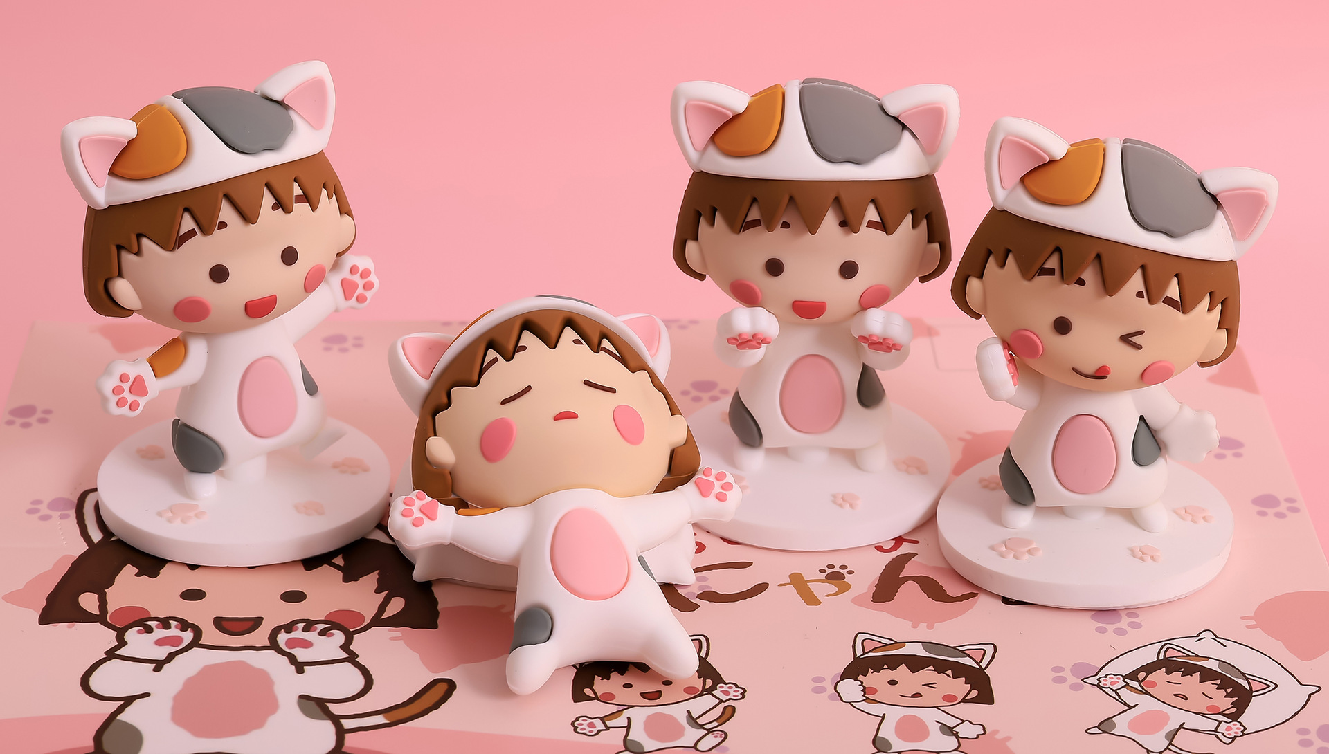 【一件代发】樱桃小丸子盲盒手办摆件挂件公仔模型动漫汽车玩可爱