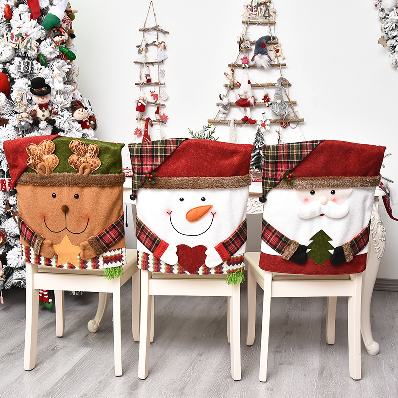 New Christmas Decorative Chair Cover Chair Cover New Doll Seat Cover European and American Decorative Ornaments Home Furnishings