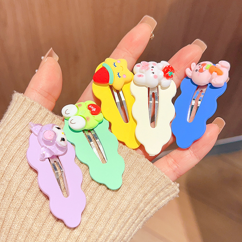 Sweet Candy Color Cartoon Cloud Barrettes Children's Back Head Clip Hairware Internet Celebrity Bang Clip Accessories