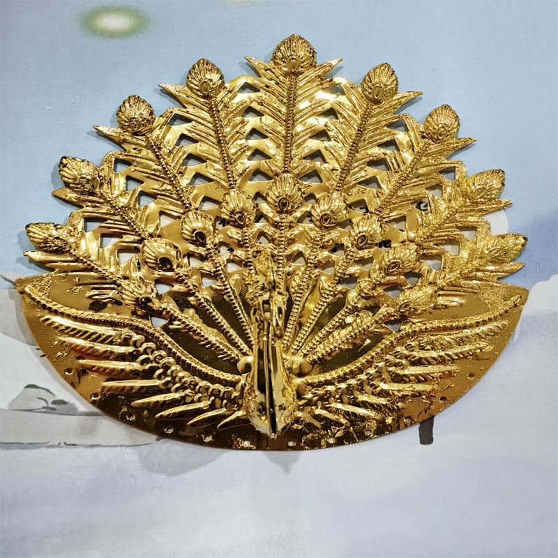 小额批发新款焊接大凤凰金色尺寸125mm*110mm相框金属