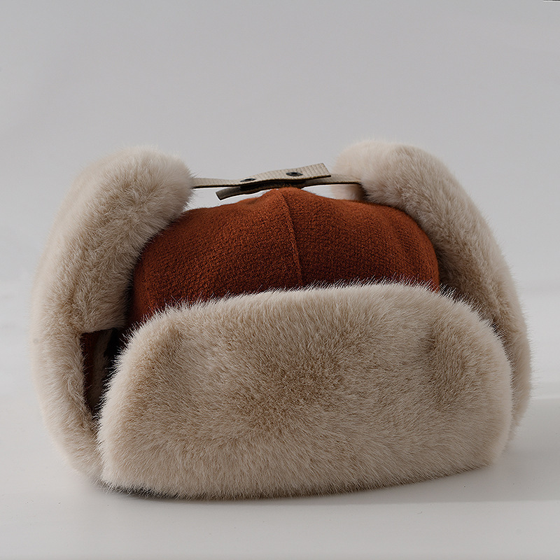 新款东北棉帽子青年雷锋帽冬男女可爱亲子儿童防风护耳韩版雷锋帽