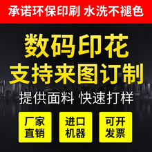 数码印花布料diy装饰服装涤面料图案打印图片热转印烫印