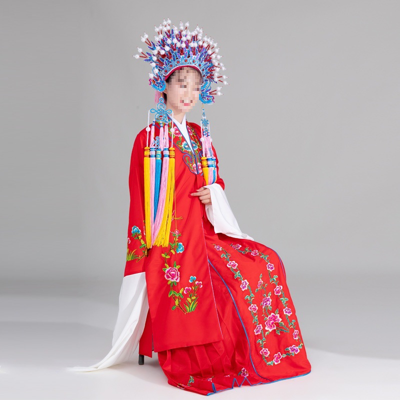 戏服装女花旦京剧古装越剧新款演出头饰戏曲水袖凤冠戏剧衣服戏服