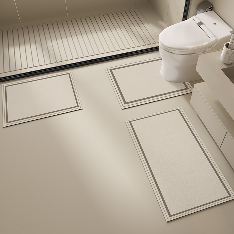 Toilet U-Shaped Floor Mat U Bathroom Toilet Affordable Luxury Style High-End Non-Slip Carpet Three-Piece Set Wash Basin Absorbent Floor Mat