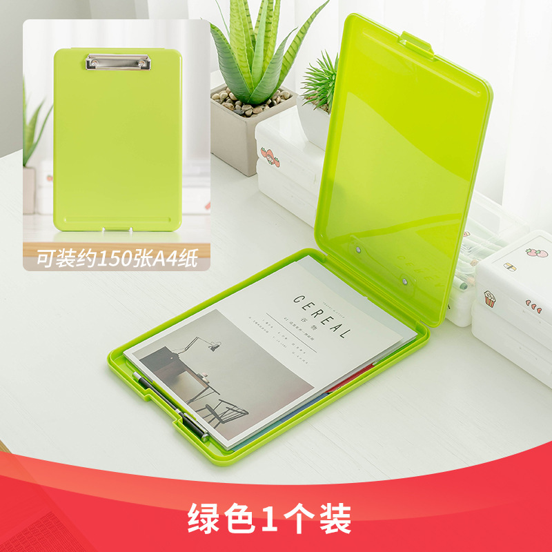 A4 File Box File Paper Storage File Box Multi-Functional Hard Plate Holder Plastic Transparent Folder Wholesale and Retail