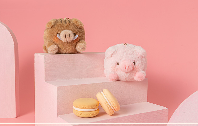 可爱piko猪屁可猪钥匙扣卡通毛绒小猪猪公仔挂件情侣创意挂饰礼物