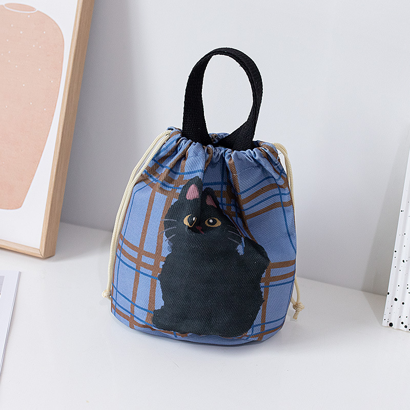 2024 Spring New Handbag Women Bucket Bag Cute Cartoon Coin Mom out Hand Carrying Lunch Box Bag Small Cloth Bag