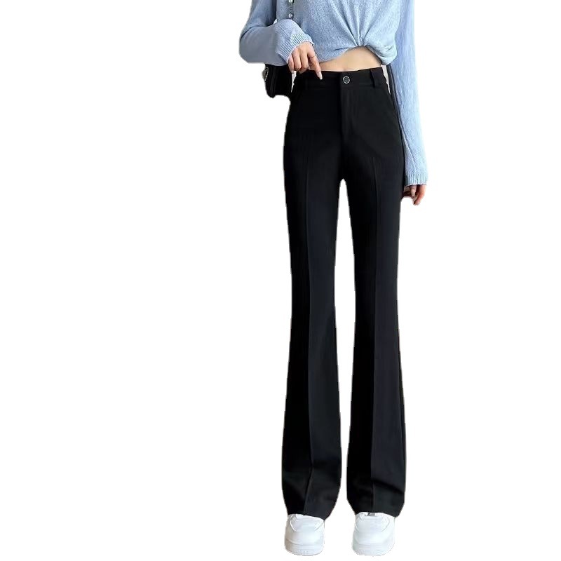 Bootcut Trousers Women's 2022 Autumn and Winter New Versatile High Waist Slimming Ankle-Length Suit Pants Drape Mop Wide Leg Pants Trousers