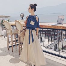 夏季新款连衣裙2024年韩版收腰显瘦御姐轻熟风超仙法式拼接长裙女
