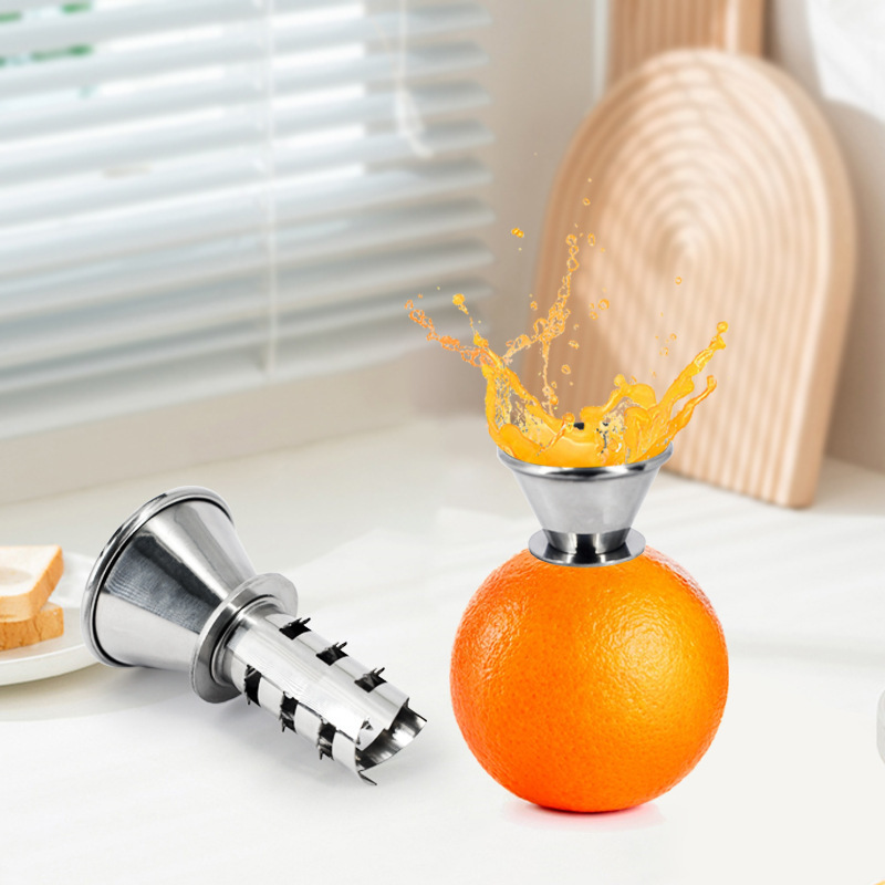 迷你柠榨汁小工具檬榨汁器水果取汁器304不锈钢榨橙子器柠檬钻