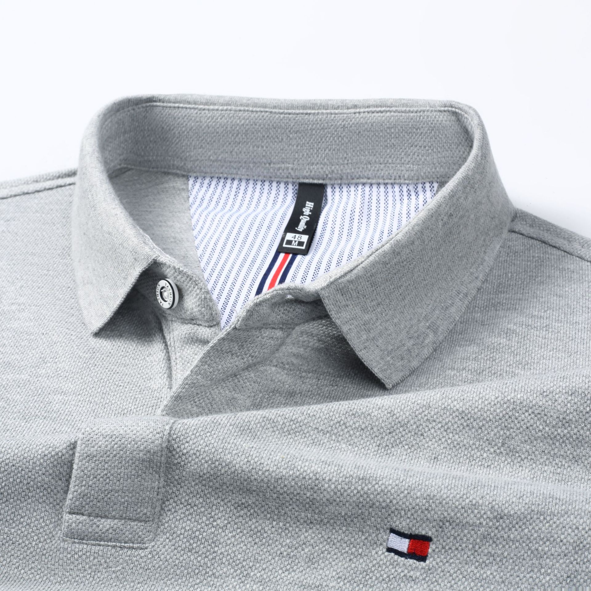 汤米高档男士短袖t恤polo衫夏季翻纯棉薄款半袖爸爸商务休闲上衣