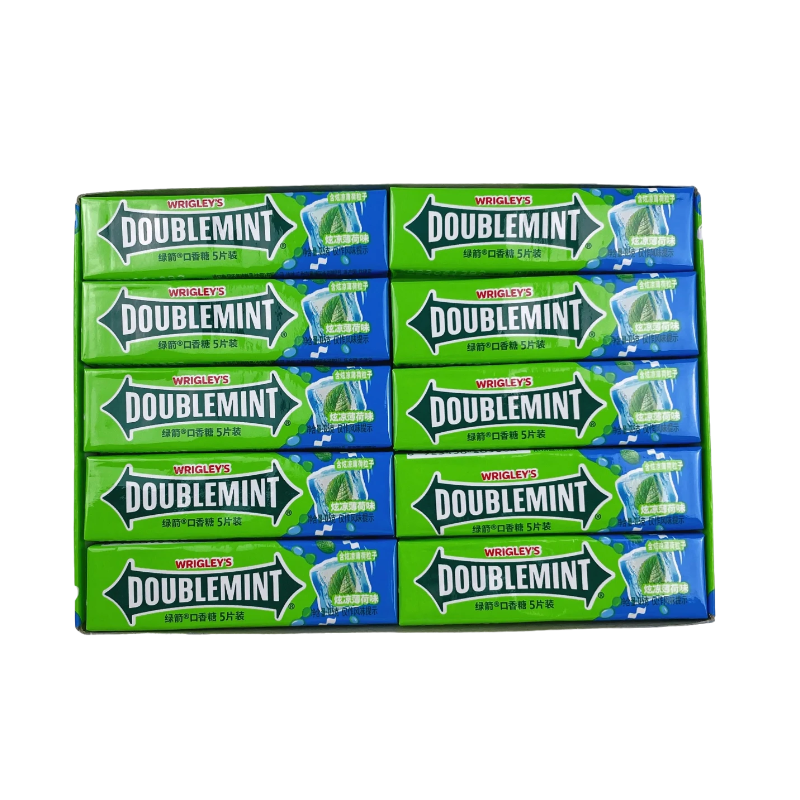绿箭薄荷口香糖5片*20条盒装100片原味超强炫凉柠檬草糖果零食品