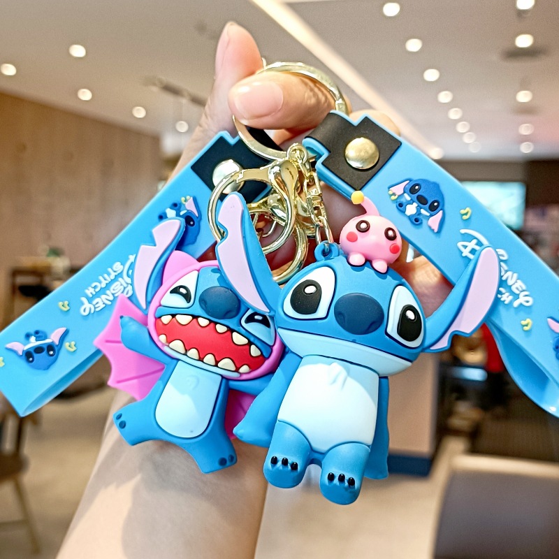 Creative Stitch Cartoon Doll Keychain Bag Car Key Chain Pendant Crane Machine Girls Gift Wholesale