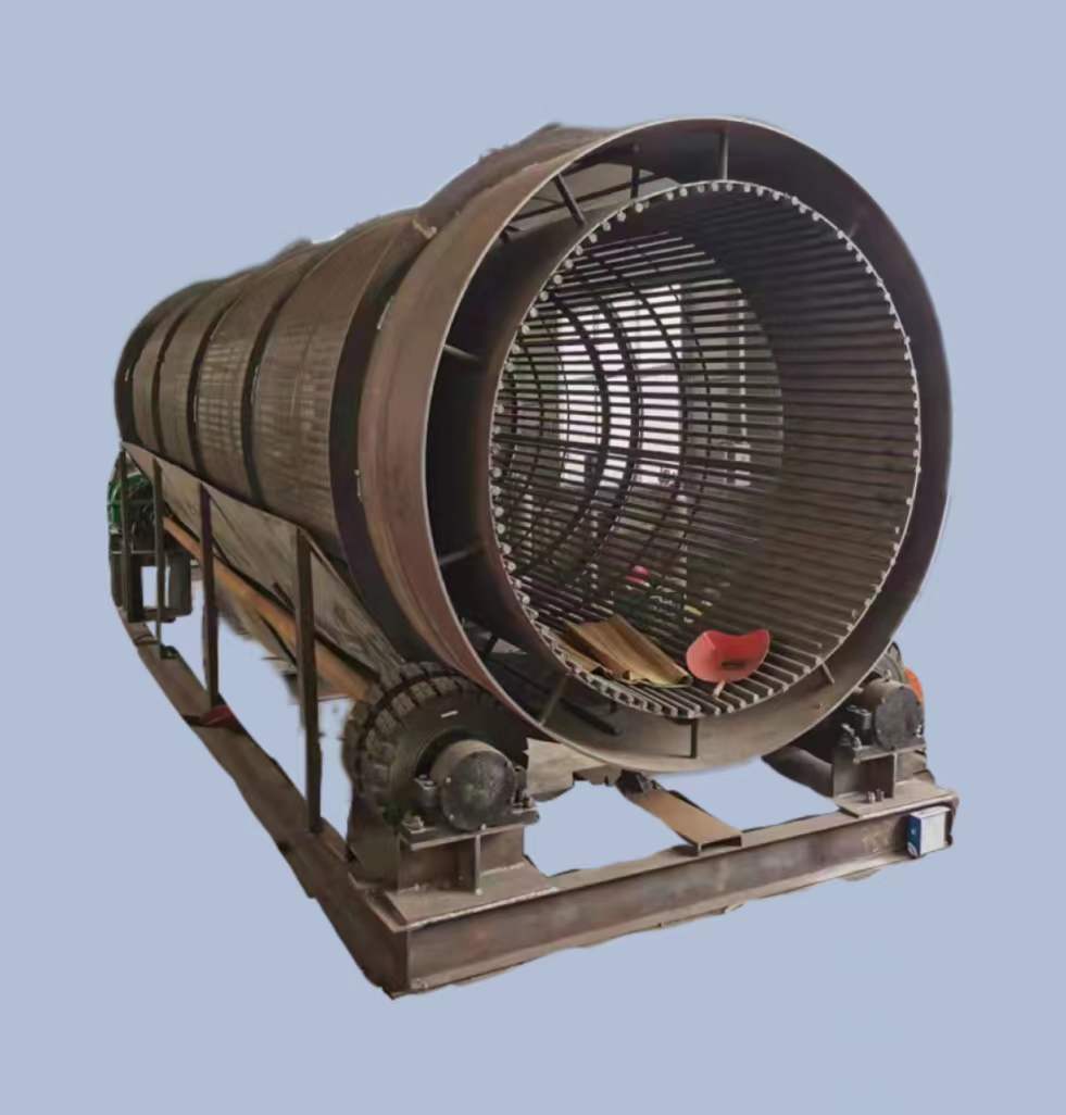 小型电动圆滚筛沙机药材筛选机有机肥筛选多用途沙石分离