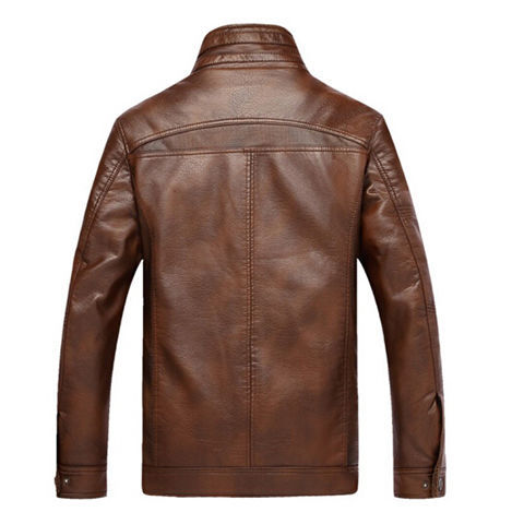 2022 Broken Size Haining Fur Integrated Genuine Leather Clothes Men's Jacket PU Leather Middle-Aged Men's Jacket Spring Dad Wear