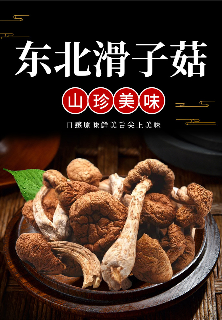 溢田 东北滑子菇90g瓶装干货