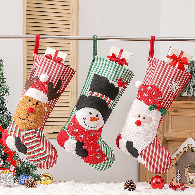 new christmas socks gift socks christmas tree pendant ornament gift bag christmas home decoration pendant supplies