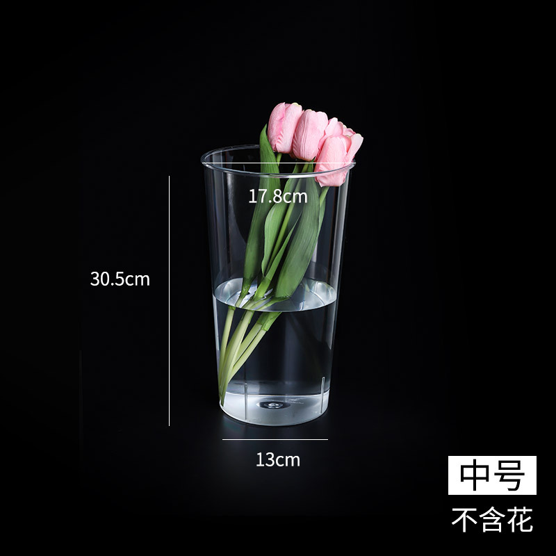 Drop-Resistant Stamping High-Permeability Material Bouquet Vase Material Flower Shop Flower Arranging Bucket Simple European Acrylic Flower Bucket
