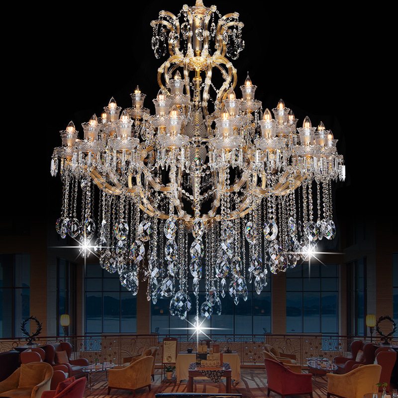 客厅水晶吊灯欧式奢华大气餐厅卧室灯具创意个性别墅酒店蜡烛灯饰