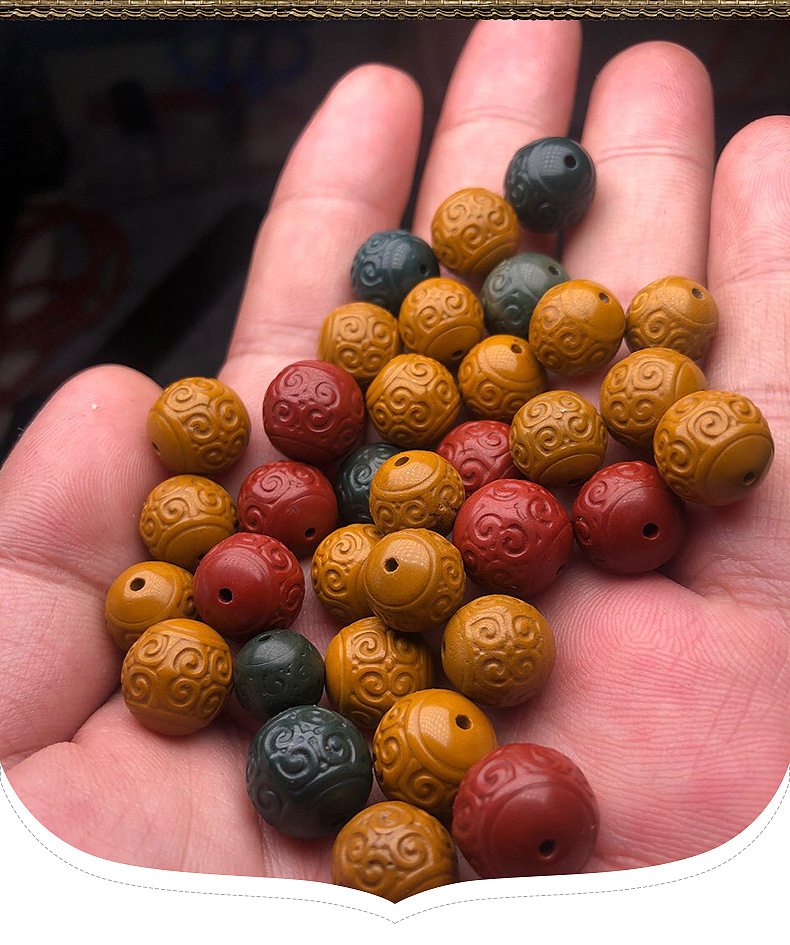 阿拉善玛瑙 回纹珠 顶珠腰珠文玩手串金刚配饰配件隔珠 小串配件