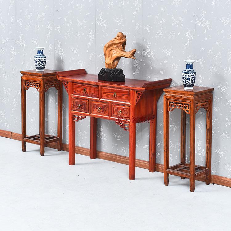 实木家具客厅玄关桌供桌榆木条案条几香案条桌中式仿古翘头条案