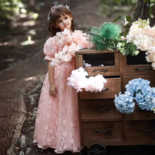 2022新款洋气公主裙女童周岁礼服花童婚礼小女孩钢琴演奏演出礼服