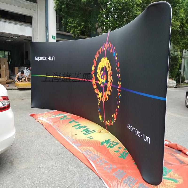 网红直播背景架年会背景墙 indoor wall直型可移动签到墙弧形幕布