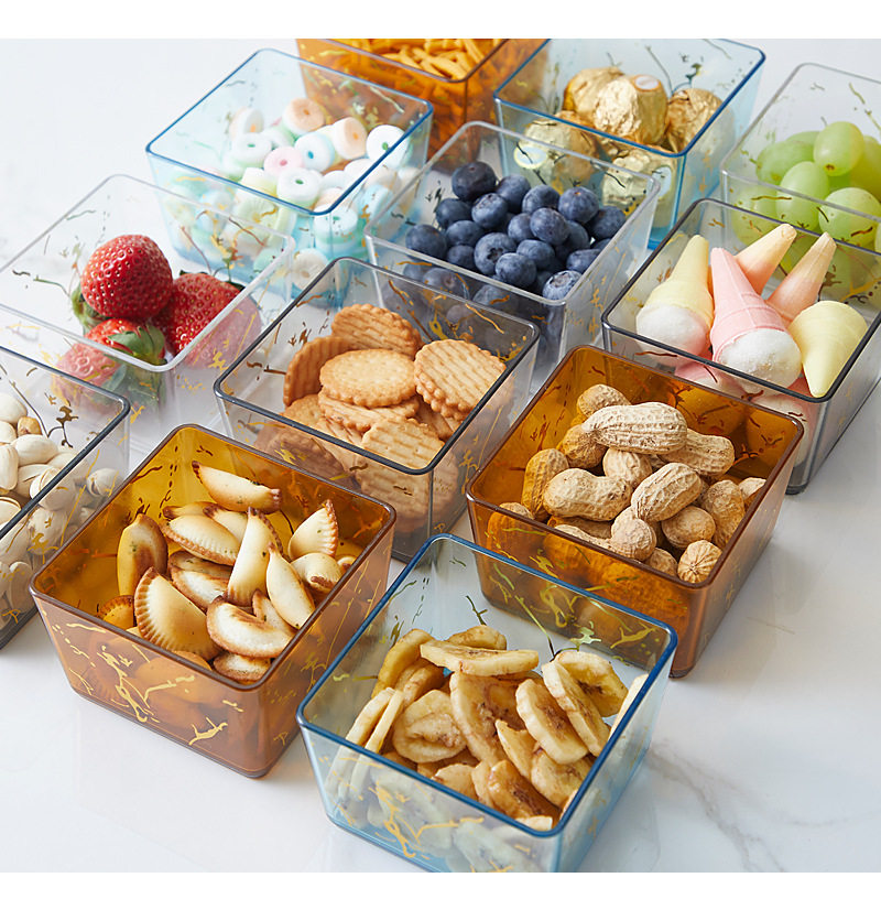 网红ktv耐摔果盘四六宫格小吃盘子商用烤肉小食盘沐足分格干果碟